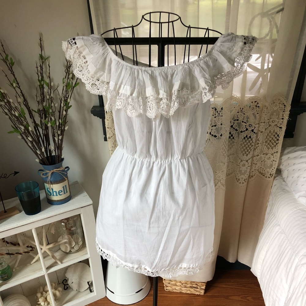 Rampage off shoulder white dress